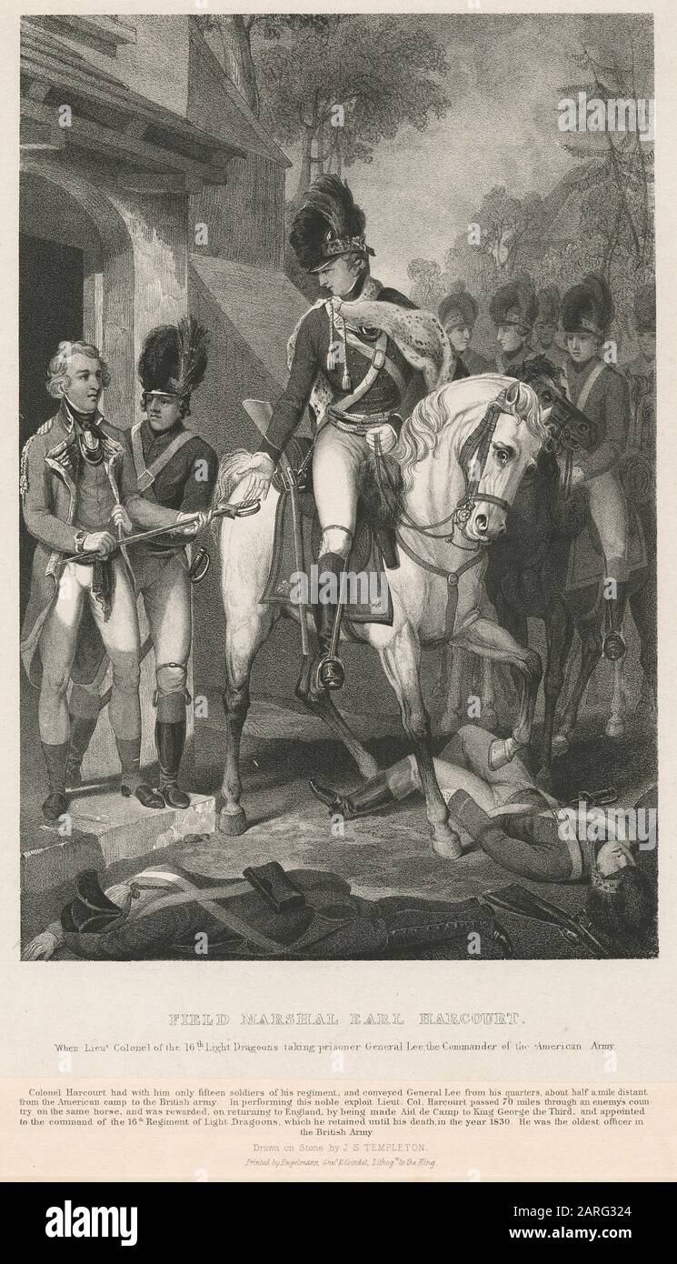 Field Marshal Earl Harcourt when Lieut. Colonel of the 16th Light