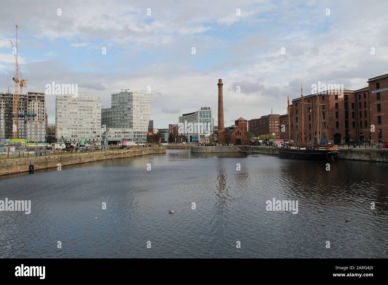 Canning Dock, Liverpool, located near Albert Dock, landscape Stock Photo