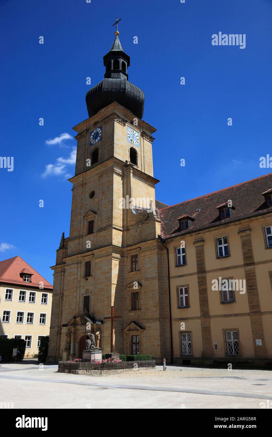 Kloster Ensdorf, ehemaliges Benediktinerkloster in Ensdorf, Landkreis Amberg-Sulzbach, Oberpfalz, Bayern, Deutschland  /  Ensdorf Monastery, former Be Stock Photo