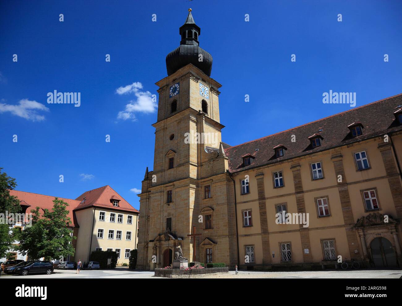 Kloster Ensdorf, ehemaliges Benediktinerkloster in Ensdorf, Landkreis Amberg-Sulzbach, Oberpfalz, Bayern, Deutschland  /  Ensdorf Monastery, former Be Stock Photo