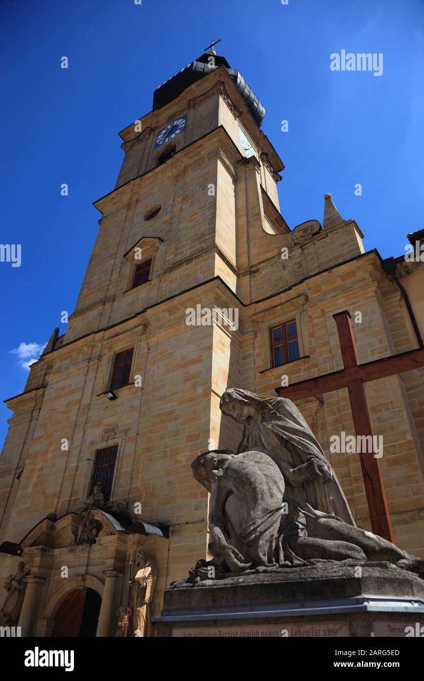 Kloster Ensdorf, ehemaliges Benediktinerkloster in Ensdorf, Landkreis Amberg-Sulzbach, Oberpfalz, Bayern, Deutschland  /  Ensdorf Monastery, former Be Stock Photo