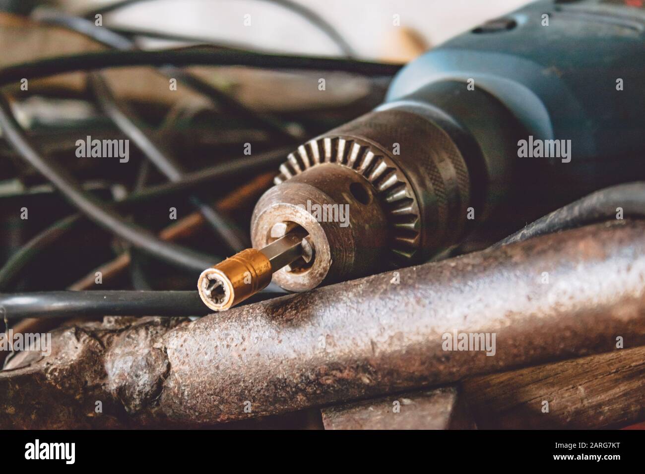 Old electric drill hotsell