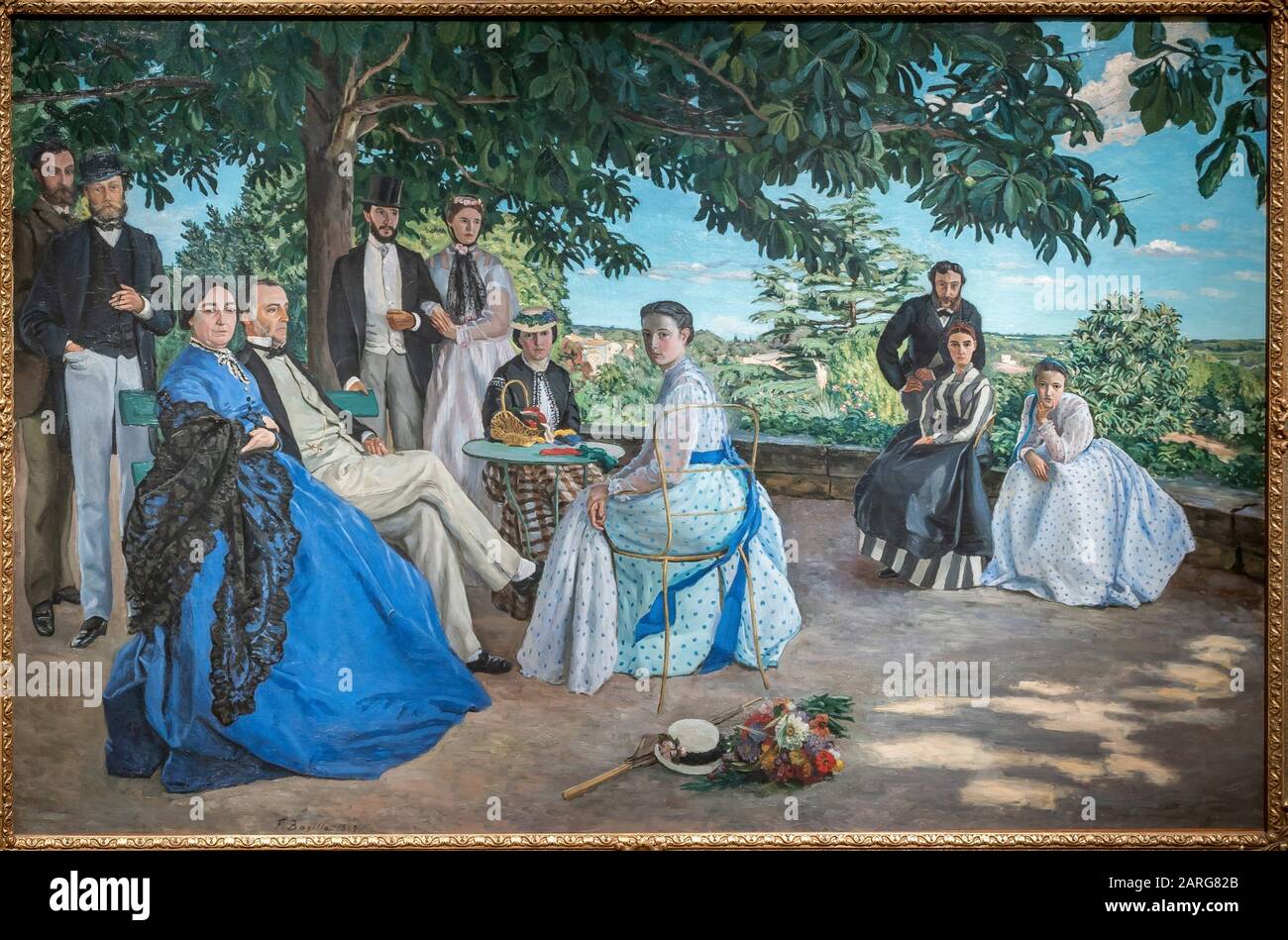 '''Family Reunion'', 1867, Frédéric Bazille (1841-1870) Stock Photo