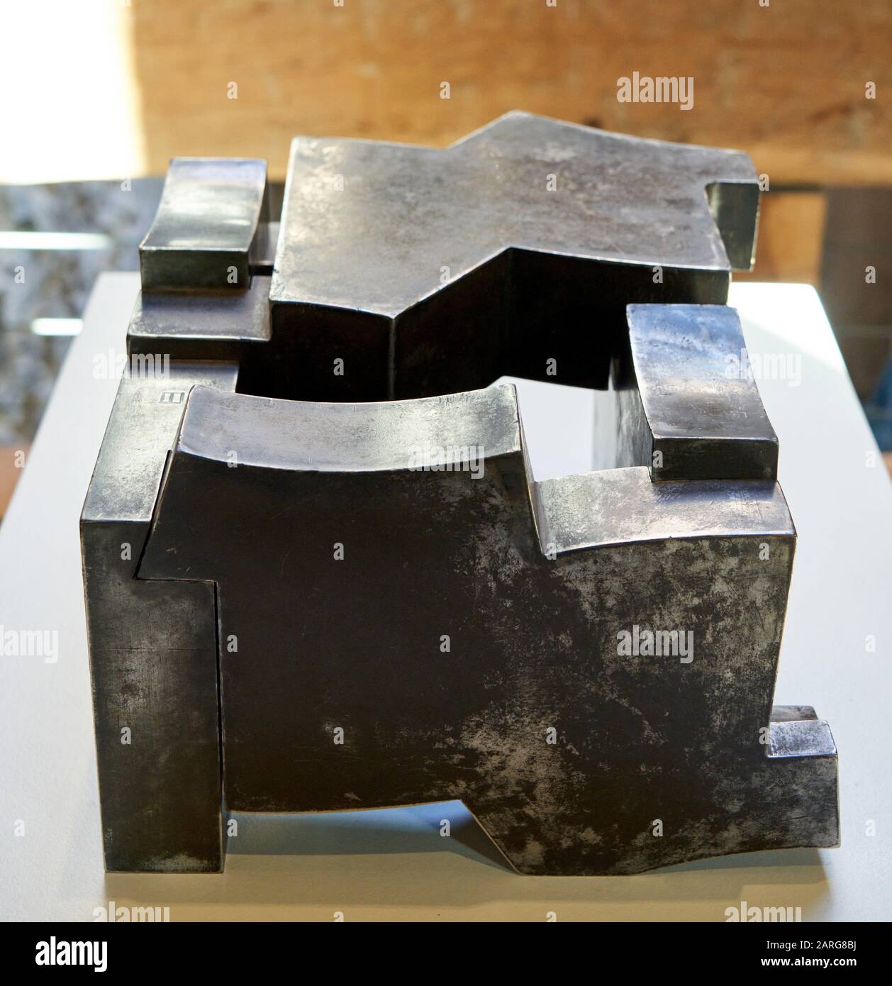 '''Project for Lund, Field Space of Peace, stainless steel'', 1963, Eduardo Chillida (1924-2002), Chillida Leku Museoa, Donostia, San Sebastian, Stock Photo