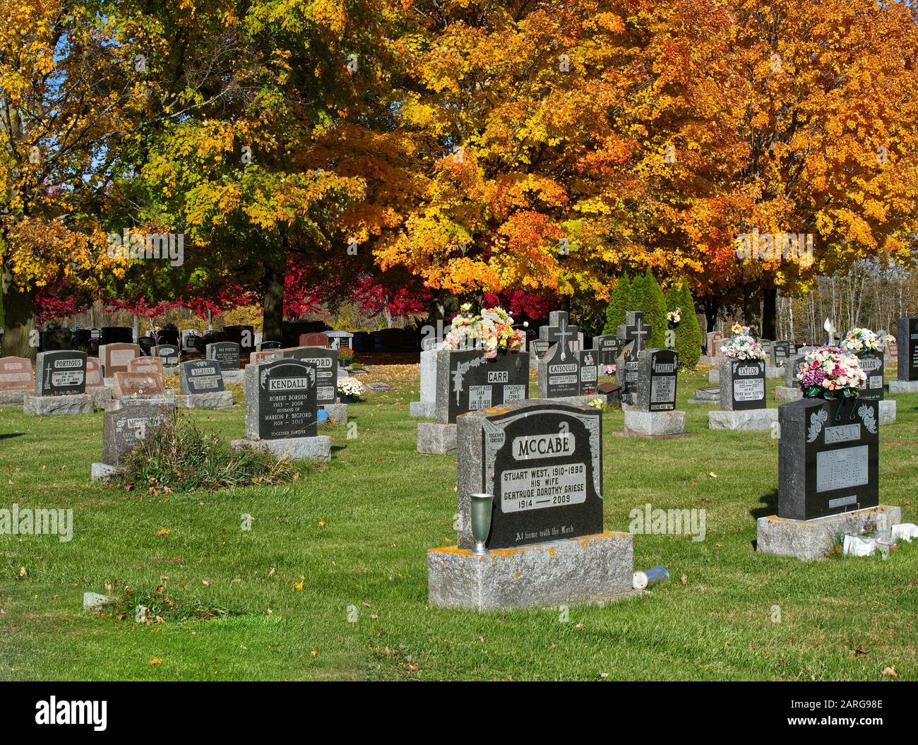 Hillcrest Cemetery, Smith's Falls, Ontario, Canada Stock Photo Alamy