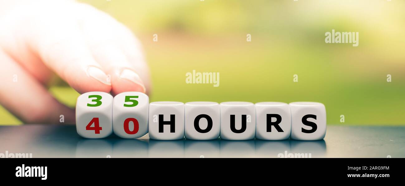 Claim Demand Protest Stress Work Life Balance Productive Reduction Workweek Work Week 35 Hours 35 Hours Benefit Vs Pros Forty Effective Stock Photo Alamy