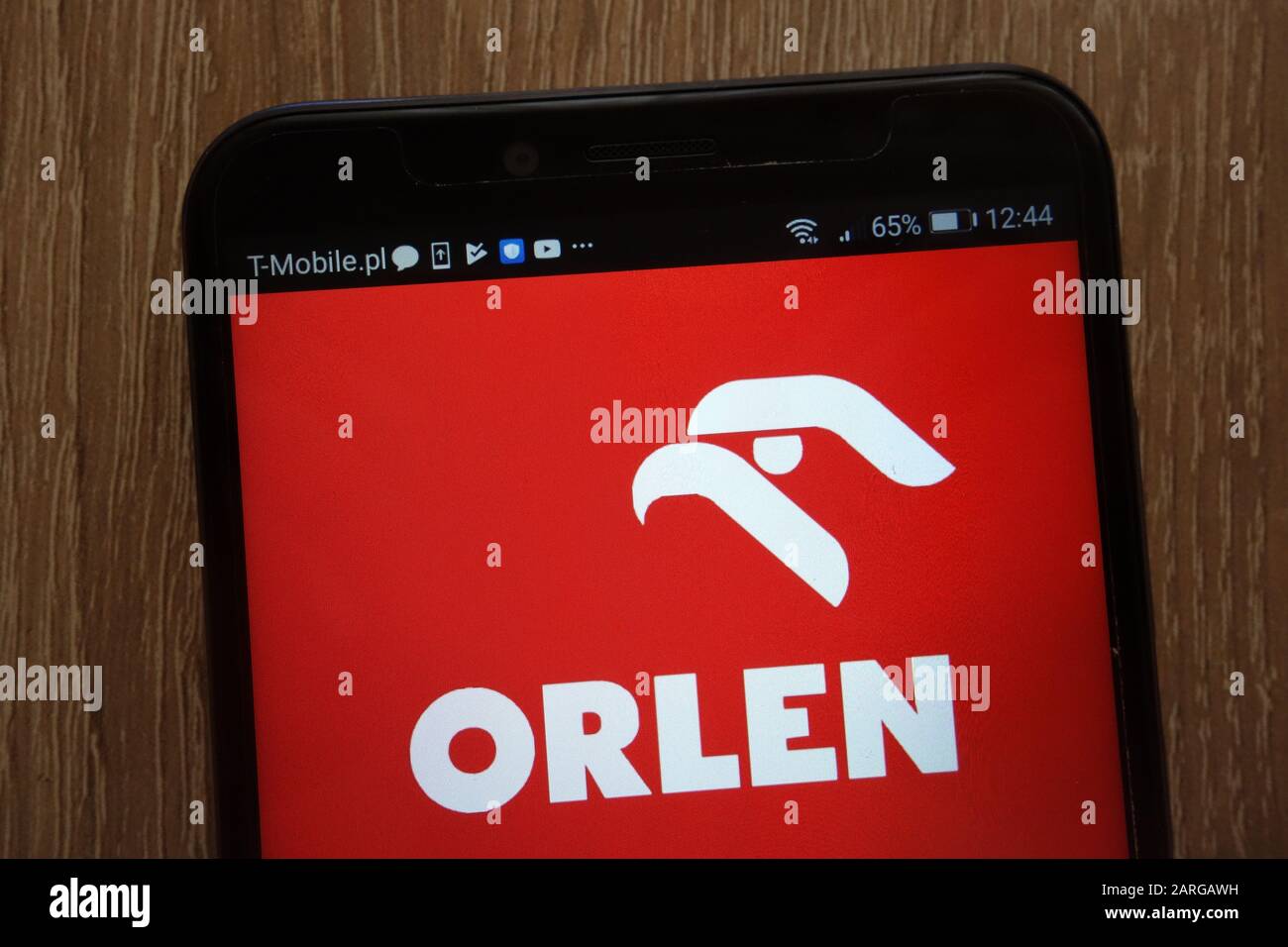 PKN ORLEN Group logo displayed on a modern smartphone Stock Photo