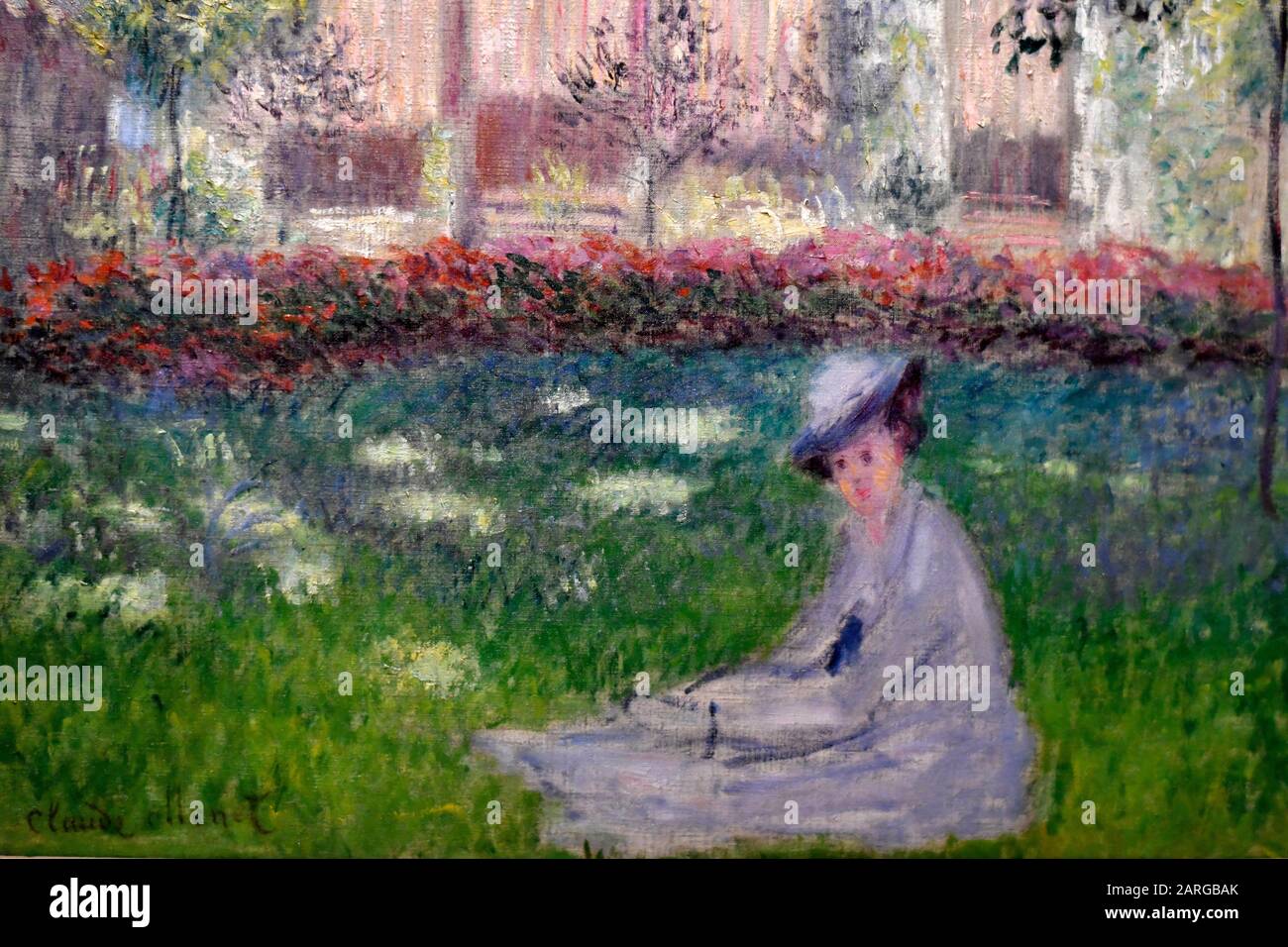 Woman In A Garden 1876 By Claude Monet 1840 1926 Hermitage