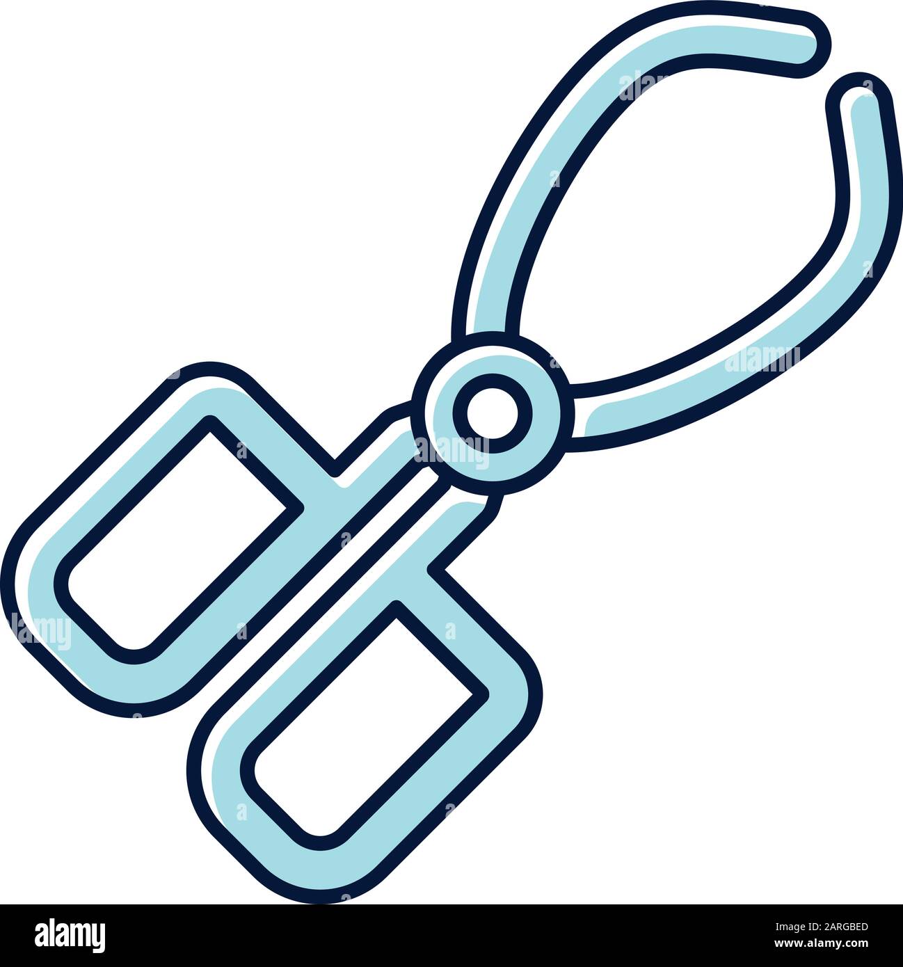 Crucible tongs blue color icon. Surgeon, doctor, dentist equipment.  Stainless steel laboratory instrument. Beaker pliers. Forceps clamp. Organic  chemi Stock Vector Image & Art - Alamy