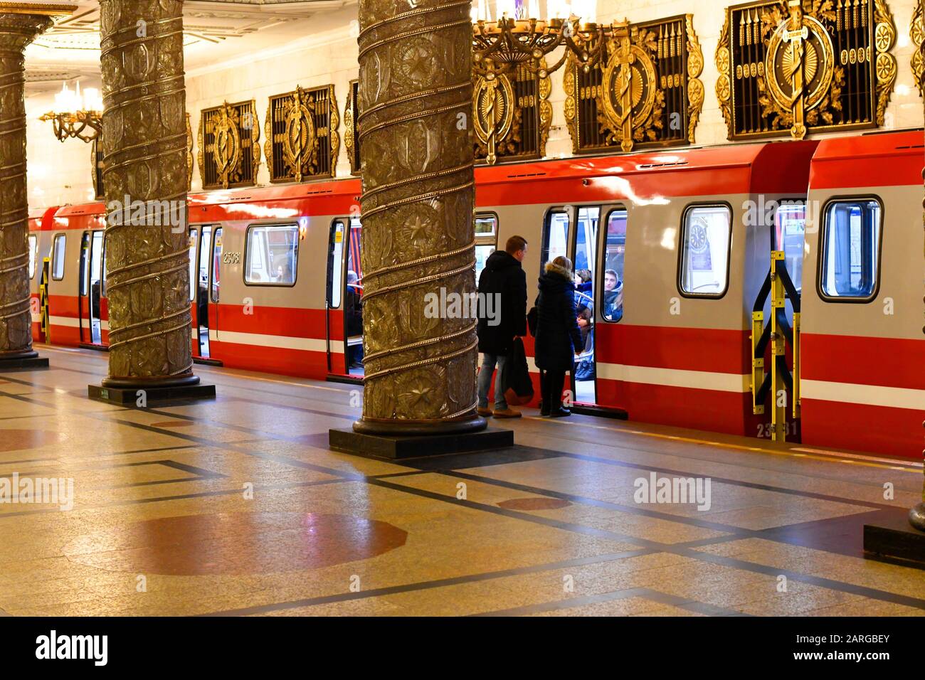 St Petersburg Subway, Russia. Stock Photo