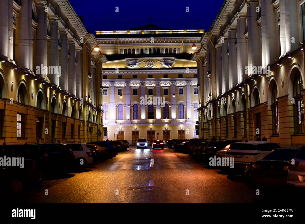 Alexandrinskiy Theatre in Saint Petersburg,Russia. Stock Photo