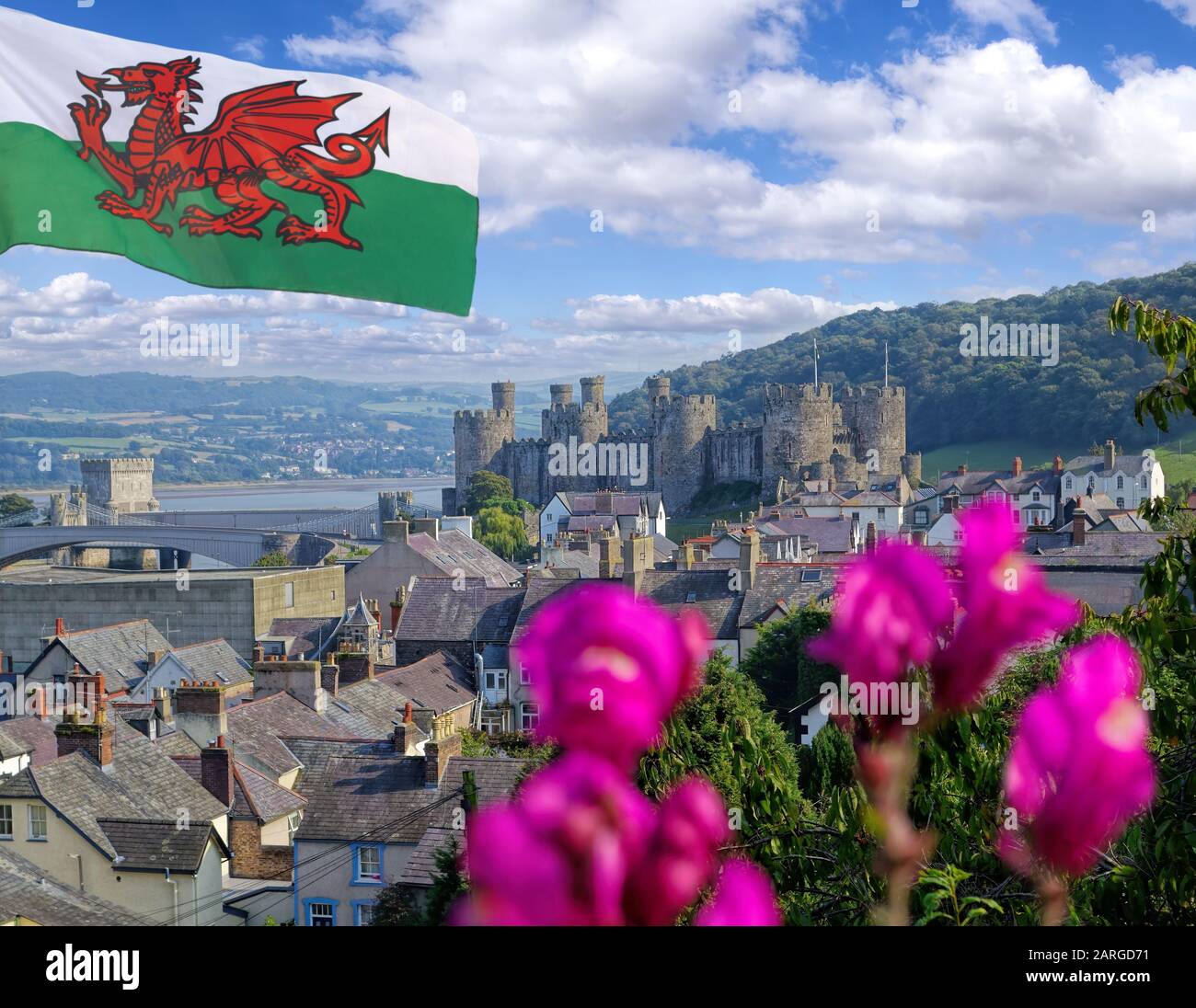 Famous Conwy Castle In Wales, United Kingdom, Series Of Walesh Castles ...