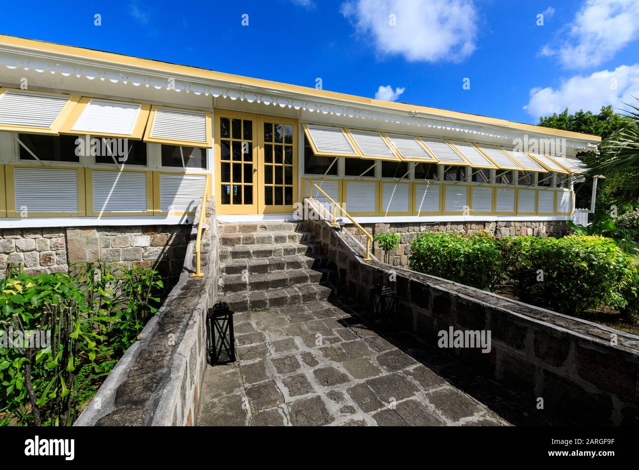 Nisbet Plantation, home of Fanny Nisbet, married to Horatio Nelson, now restored, Nevis, St. Kitts and Nevis, West Indies, Caribbean, Central America Stock Photo