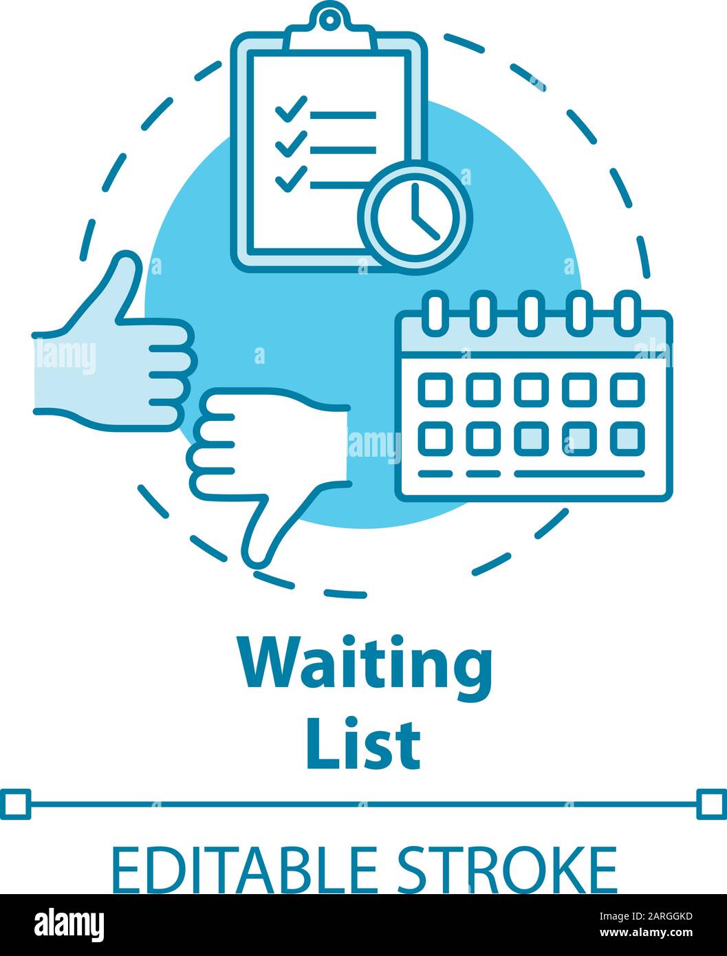 Waiting list concept icon. Planning. Time management. Tasks