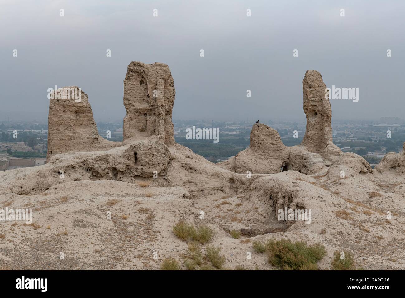 Ruins of old Kandahar, Zorr Shar, founded by Alexander the Great, Kandahar, Afghanistan, Asia Stock Photo
