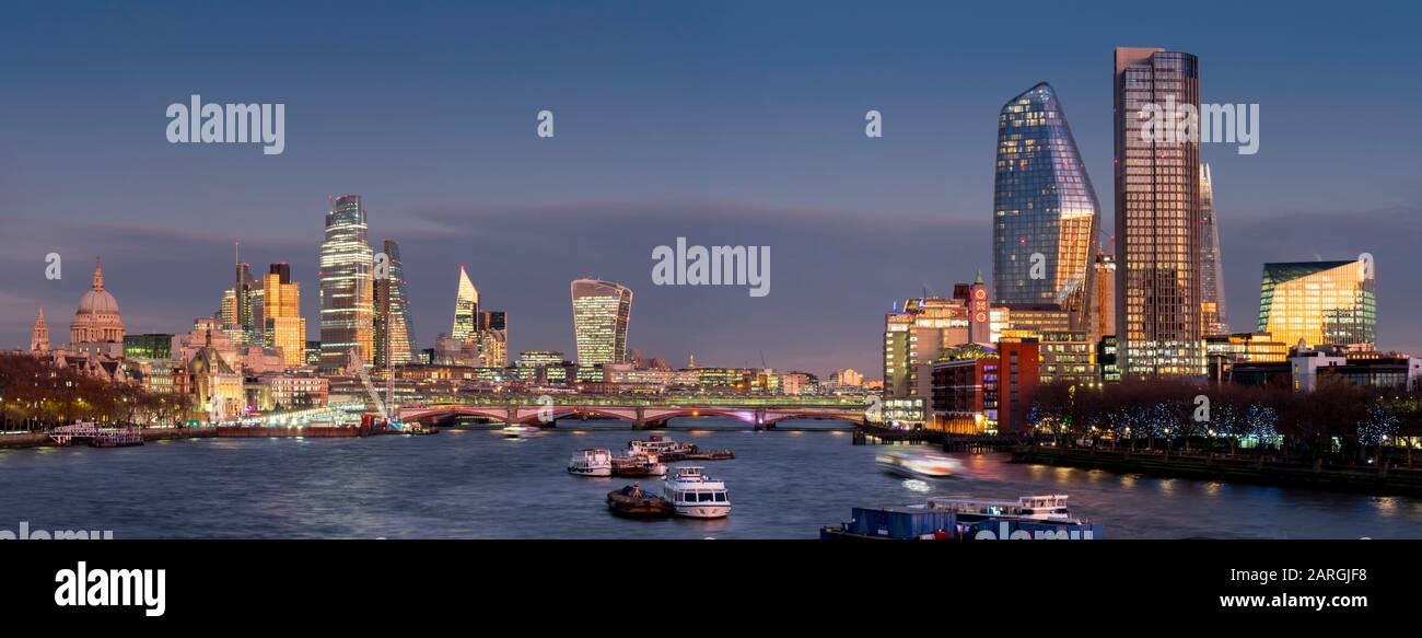 City of London, Square Mile, panorama shows completed 22