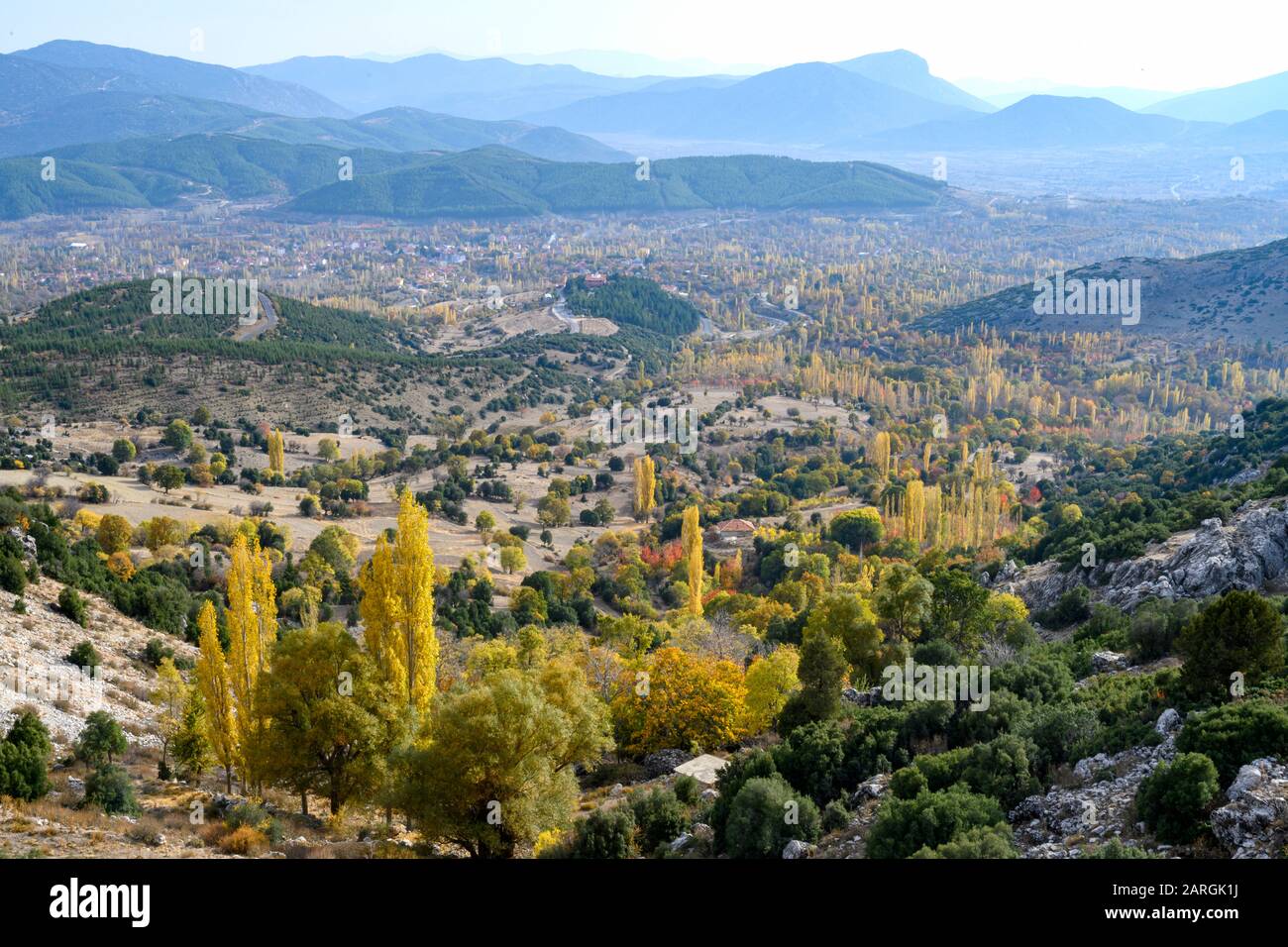 Asien, Türkei, Provinz Burdur, Aglasun, Landschaft bei der Ausgrabung von Sagalassos Stock Photo