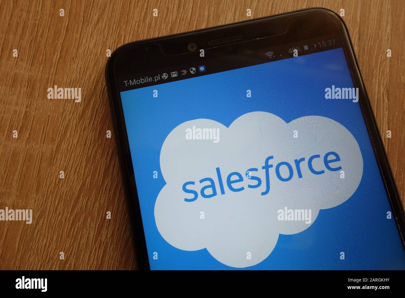 Salesforce logo displayed on a modern smartphone Stock Photo