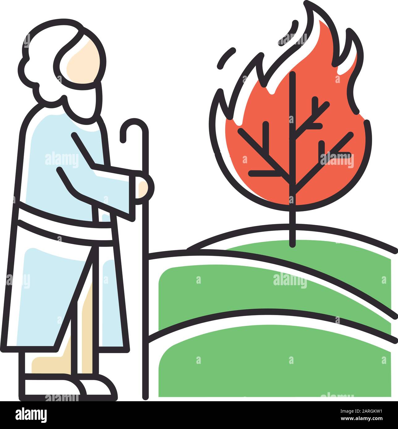 Burning bush religion christianity burning Cut Out Stock Images