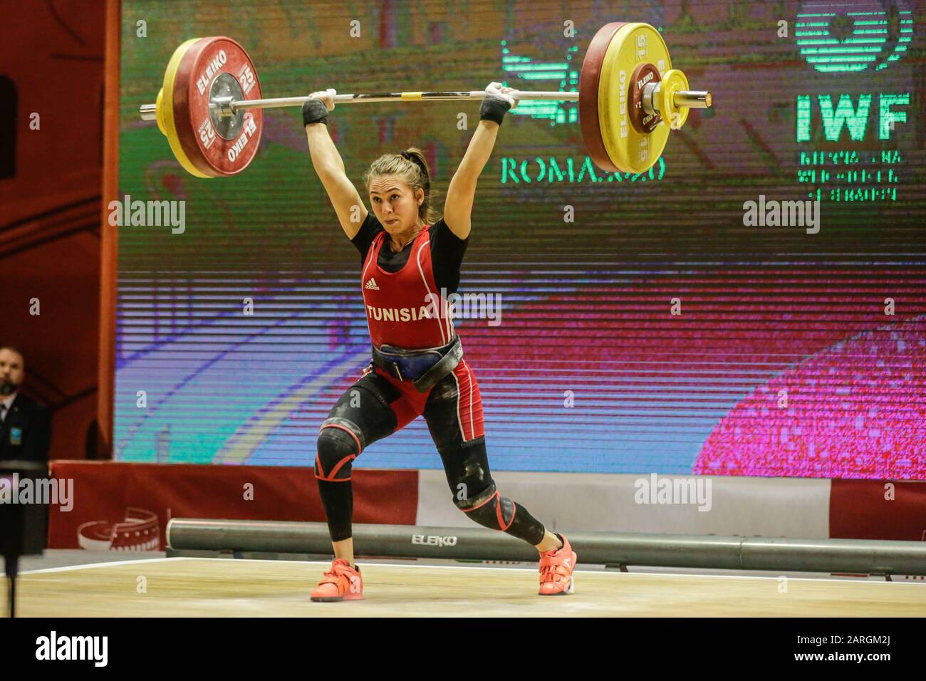 Rome, Italy, 28 Jan 2020, landoulsi nouha (tun) third classified cat 55 kg - women during IWF Weightlifting World Cup 2020 - Weightlifting - Credit: LPS/Claudio Bosco/Alamy Live News Stock Photo