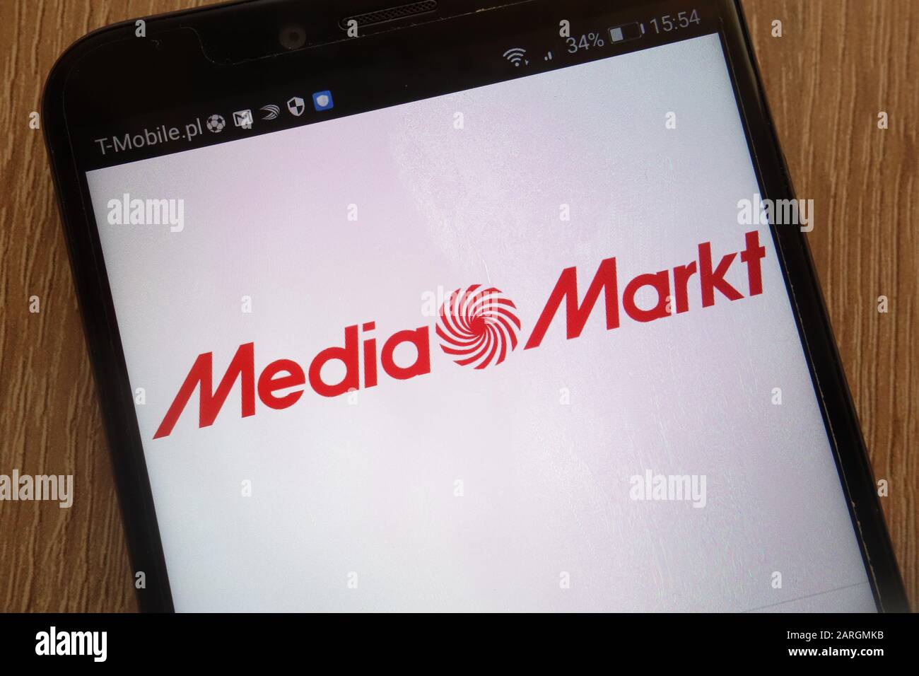 Media Markt logo displayed on a modern smartphone Stock Photo -