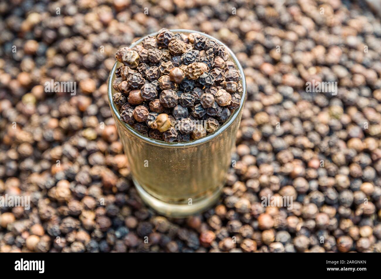 Pepper seeds for sale at the street market in Paharganj, the urban