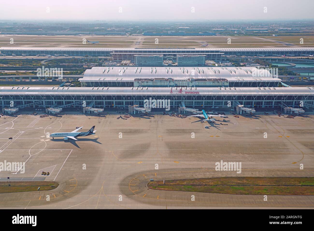 SHANGHAI, CHINA -3 NOV 2019- View Of The Shanghai Pudong International ...