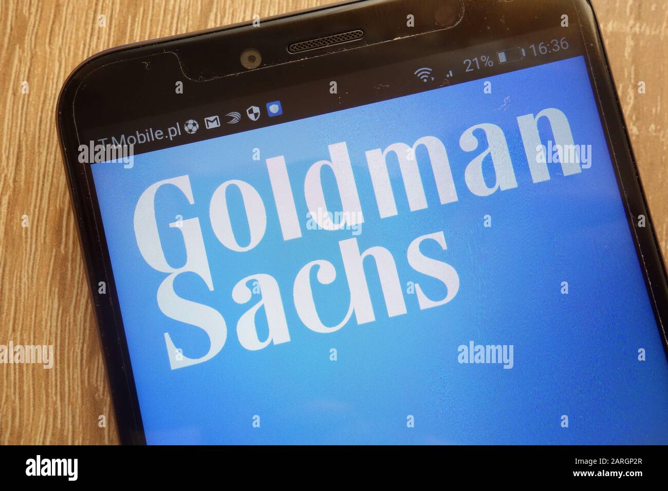 Goldman Sachs logo displayed on a modern smartphone Stock Photo