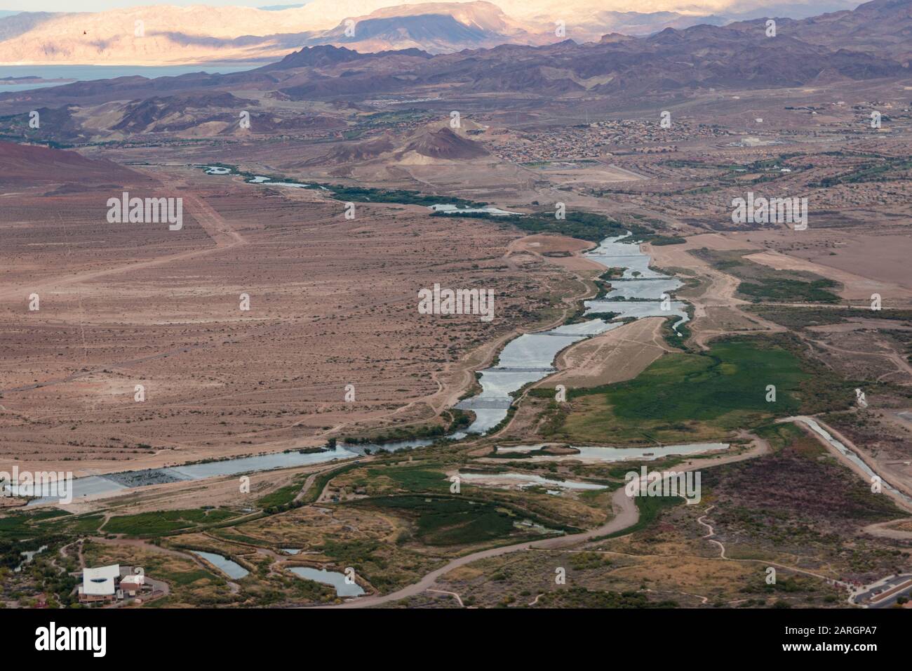 Aerial view of the Las Vegas Wash Stock Photo Alamy