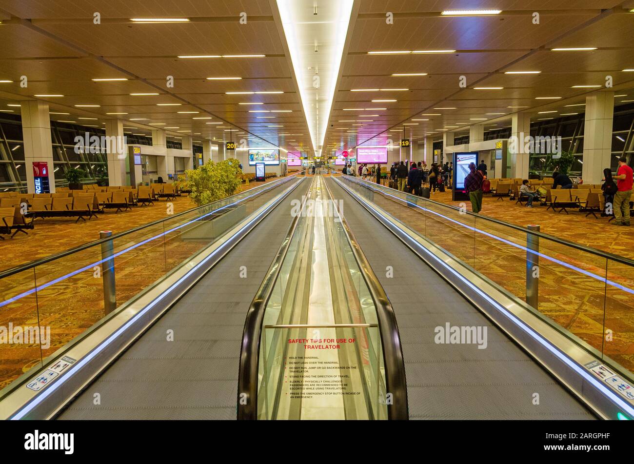 Inside the renovated Indira Gandhi International Airport Stock Photo