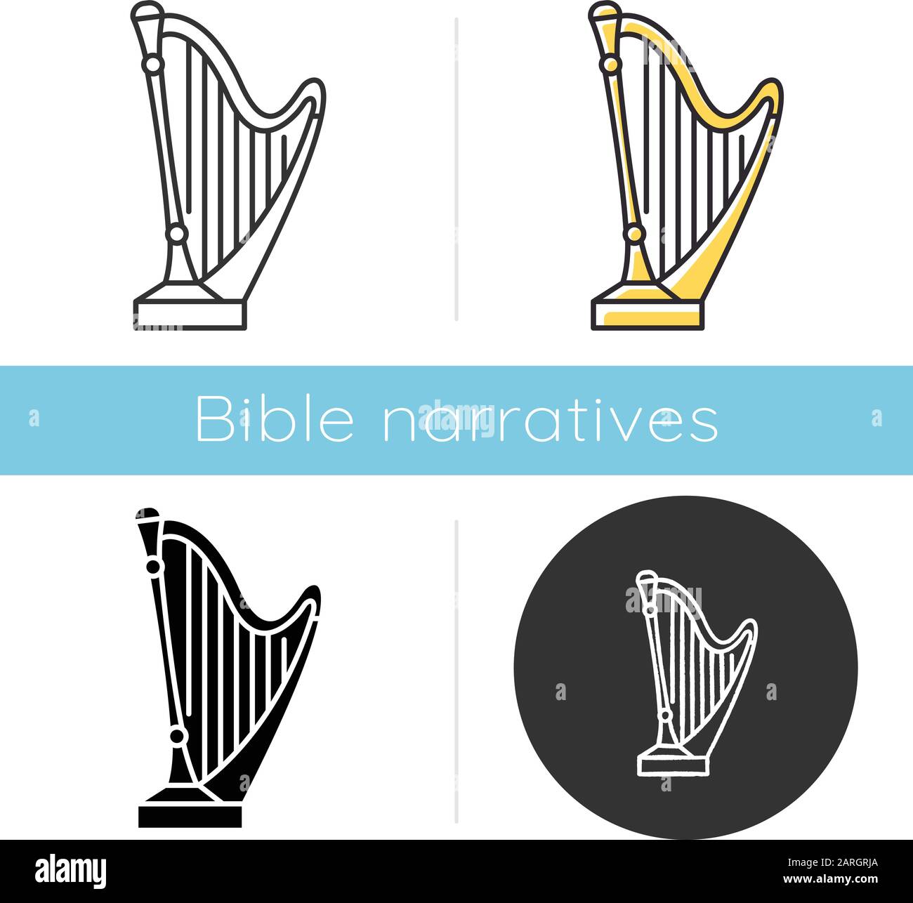 David harp bible biblical Stock Vector Images Alamy
