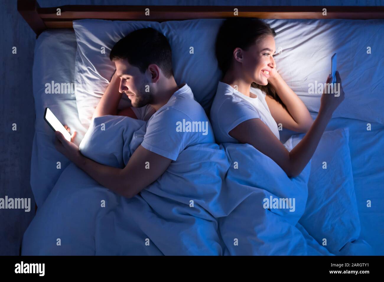 Woman lying on bed back view hires stock photography and images Alamy