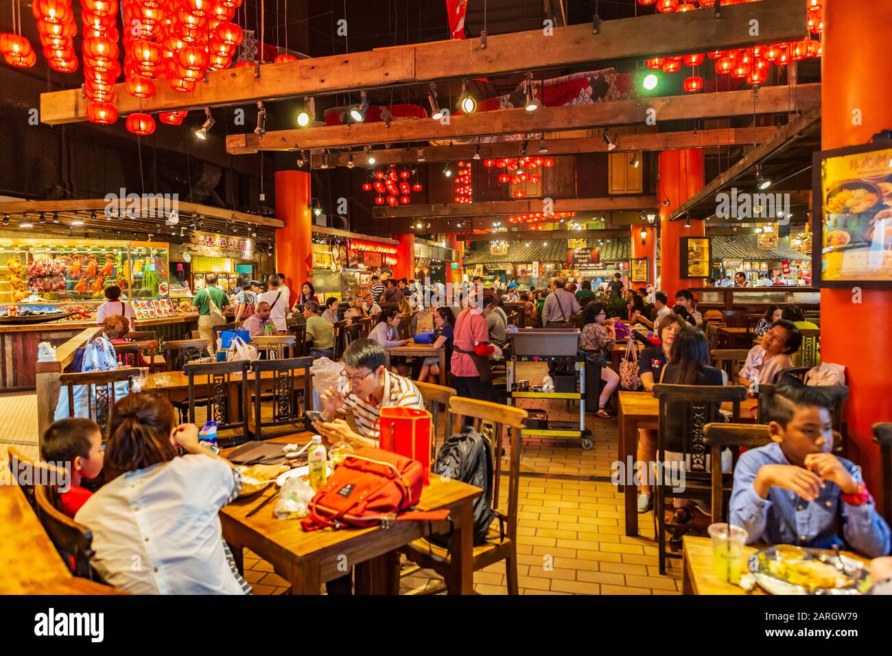 SINGAPORE, SINGAPORE CIRCA SEPTEMBER, 2017 A food court at VivoCity