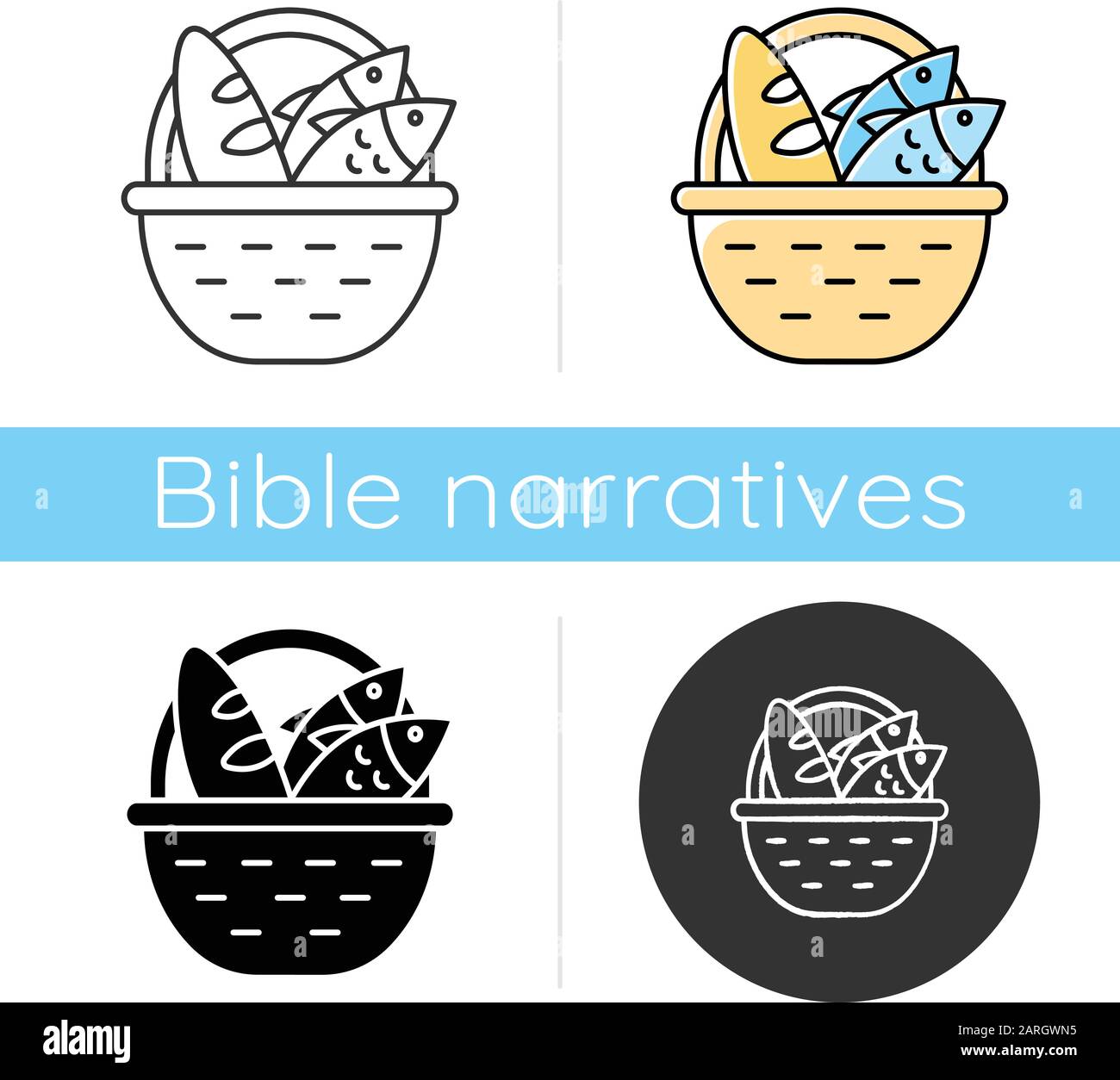 Miracle story from the christian new testament in the story Stock