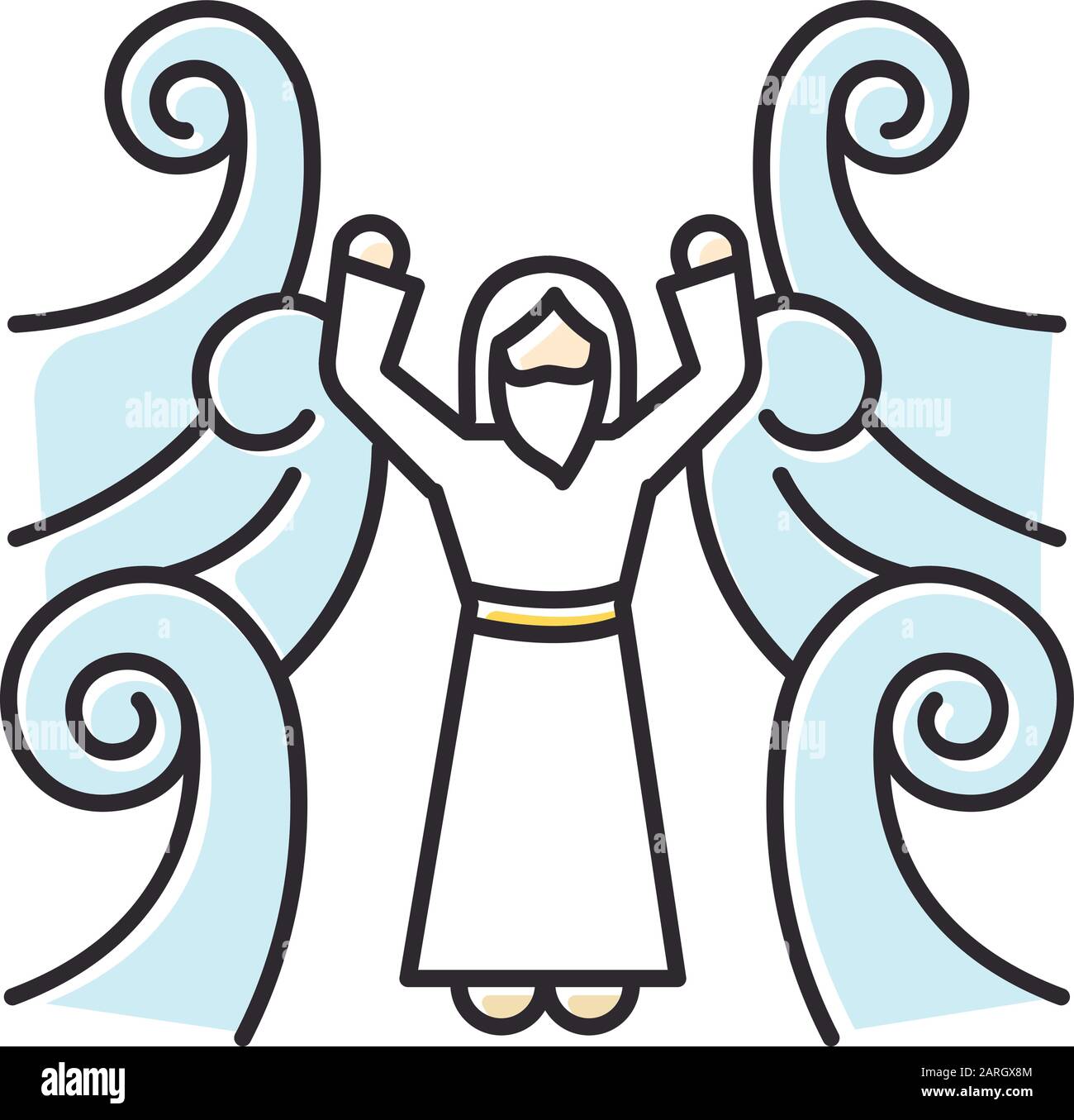 Moses crossing red sea illustration Stock Vector Images Alamy