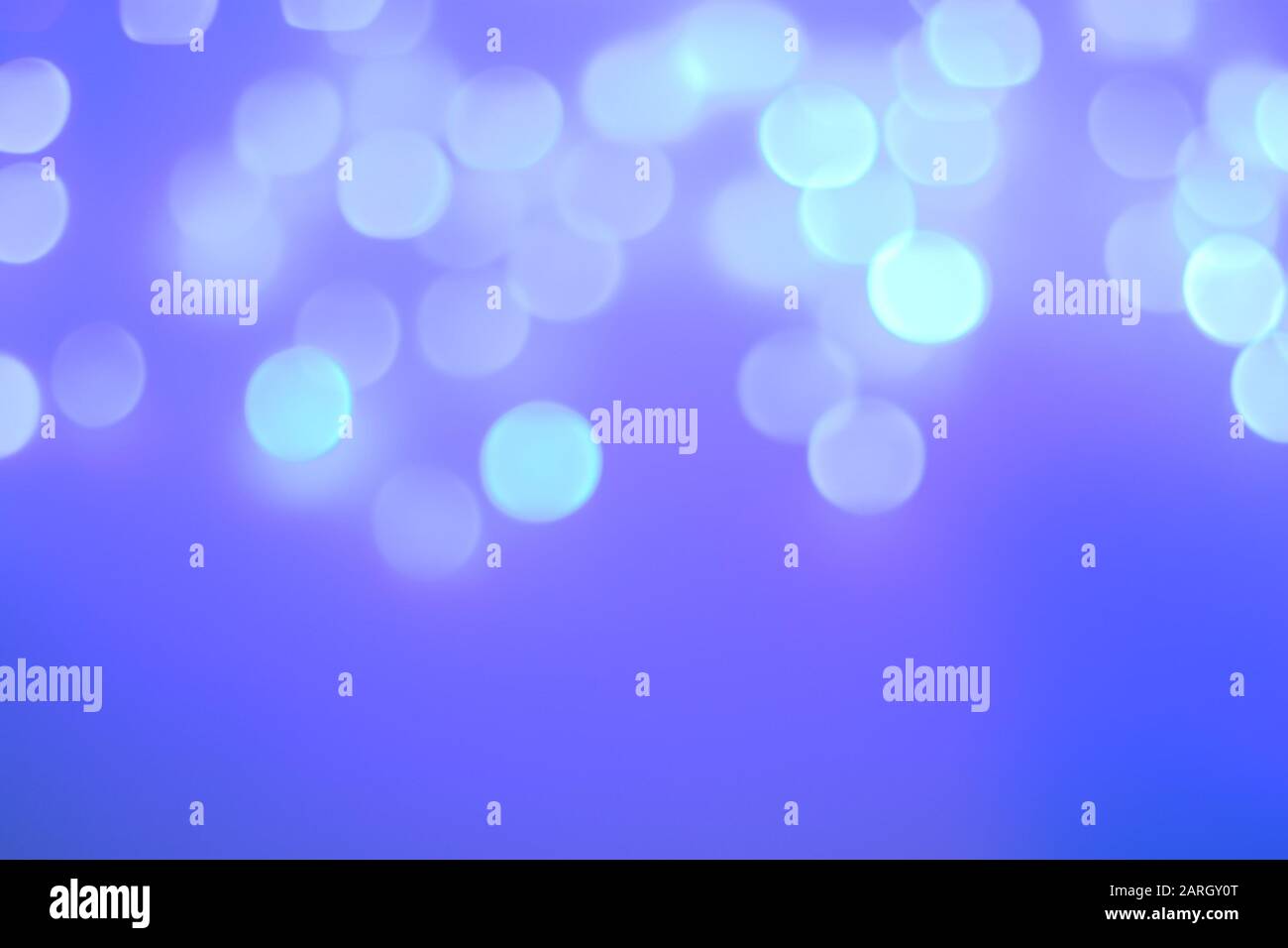 Blue garland light bokeh background Stock Photo