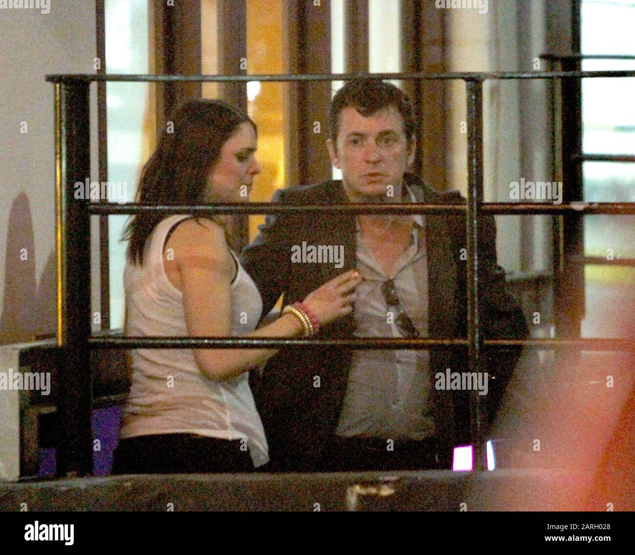 TV presenter Susie Amy and Eastenders actor Shane Richie enjoy a night out in Soho, London England 15.04.10 Stock Photo