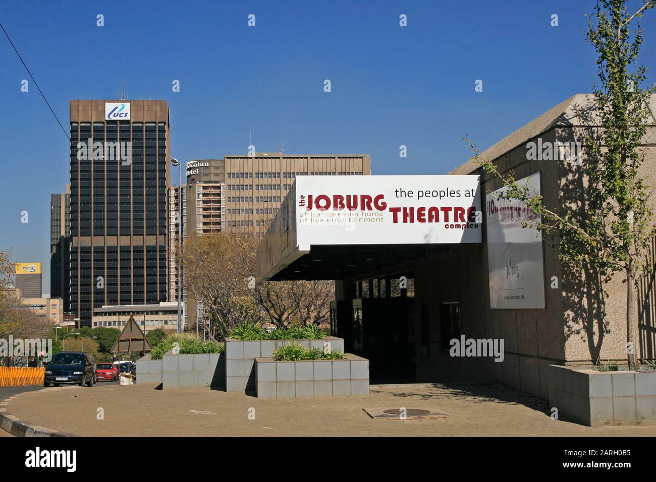 Sign in front of Joburg Theatre, Braamfontein, Johannesburg, Gauteng