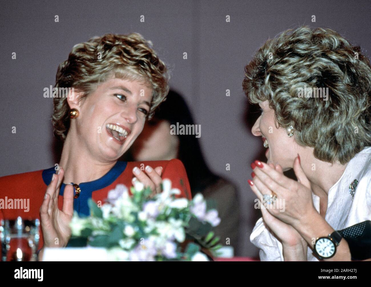 HRH Princess Diana presents The McDonald's Child of Achievement Awards, London, Britain February 1993 Stock Photo
