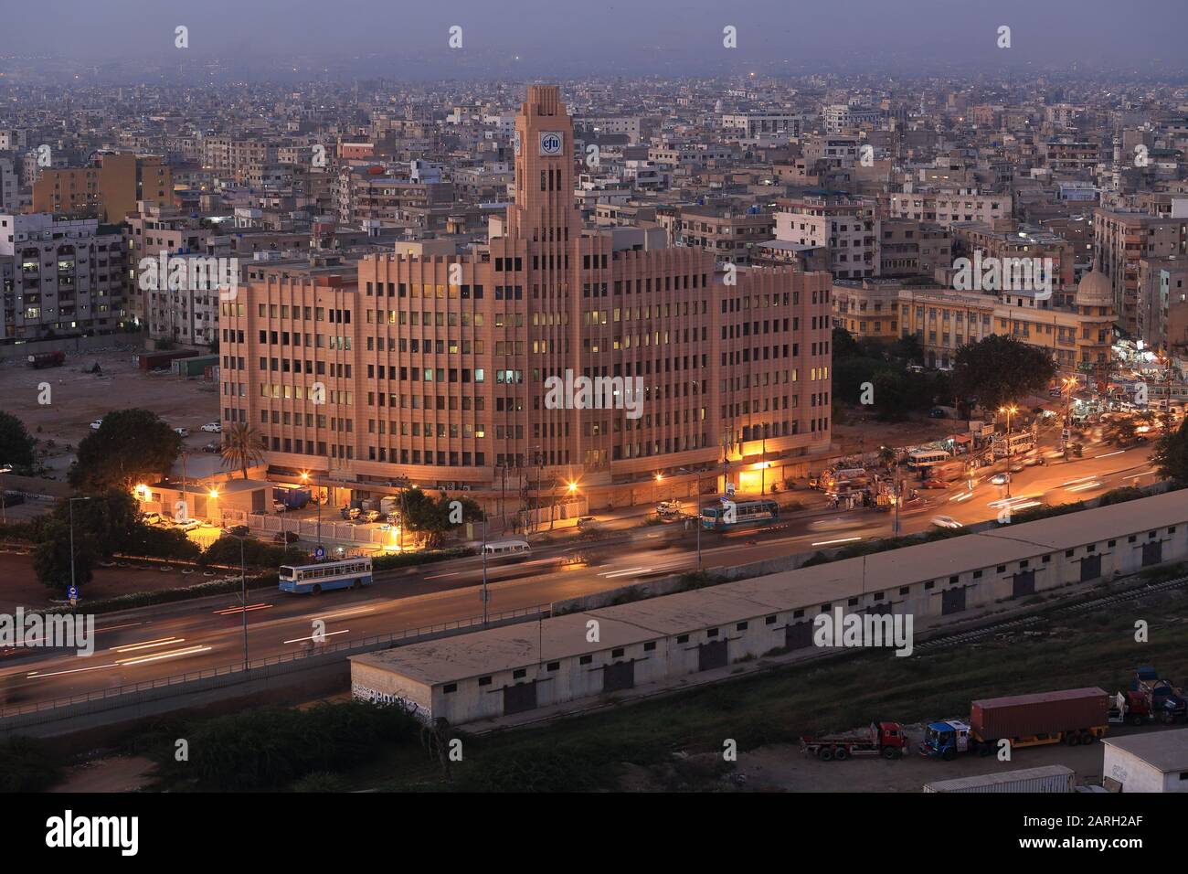 Birdseye View Karachi Stock Photo Alamy