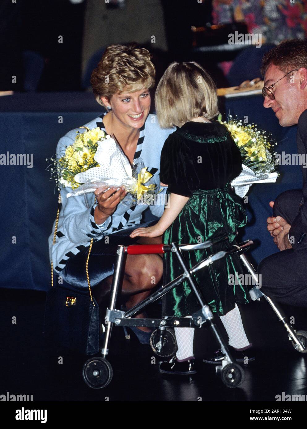 HRH Princess Diana visits The Playhouse, Nottingham, Britain January 1993 Stock Photo
