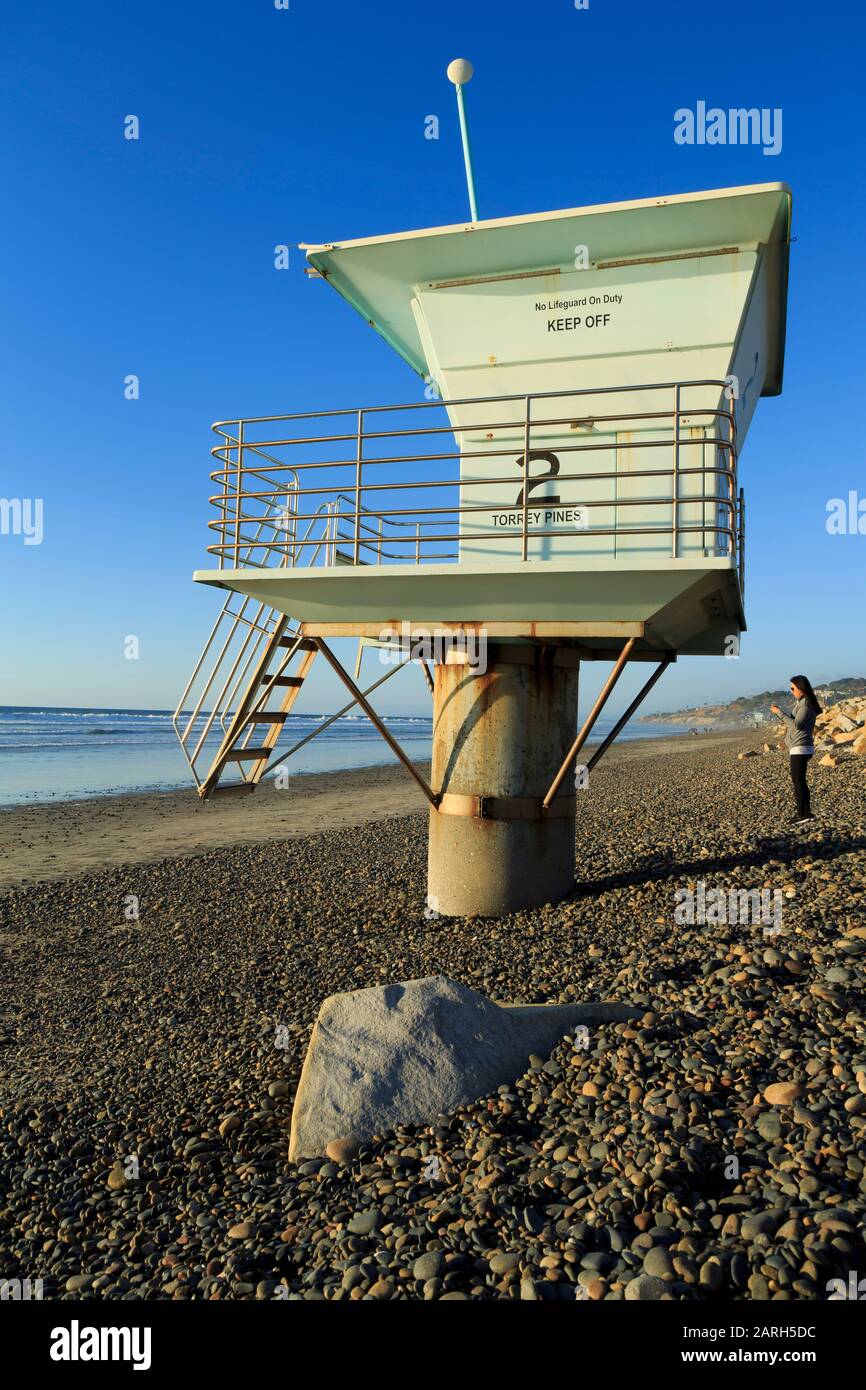 Lifeguard Tower, Torrey Pines State Beach, Del Mar, San Diego County