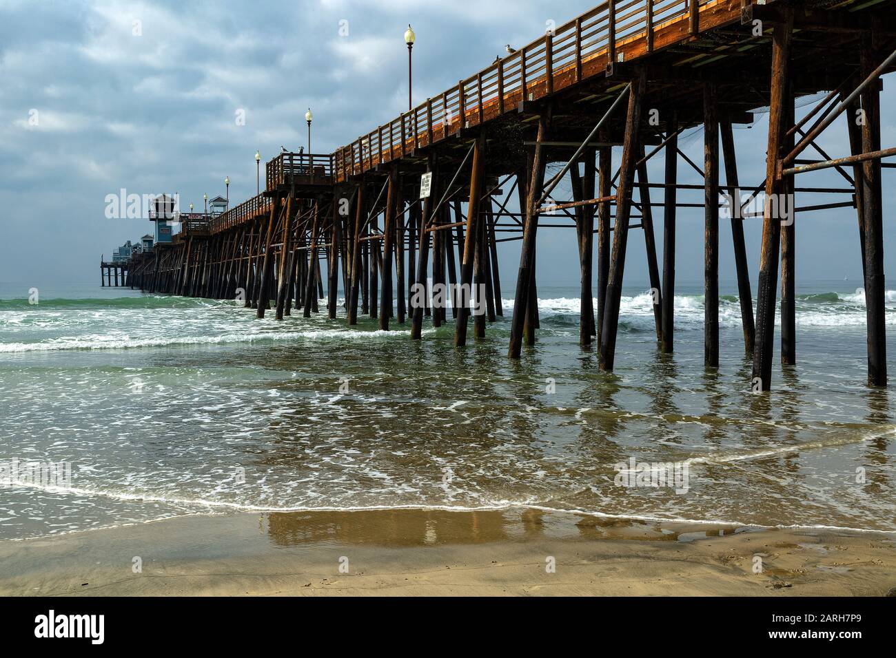 Oceanside California USA. Historic Oceanside Pier, Oceanside, San Diego County, California, United States Stock Photo