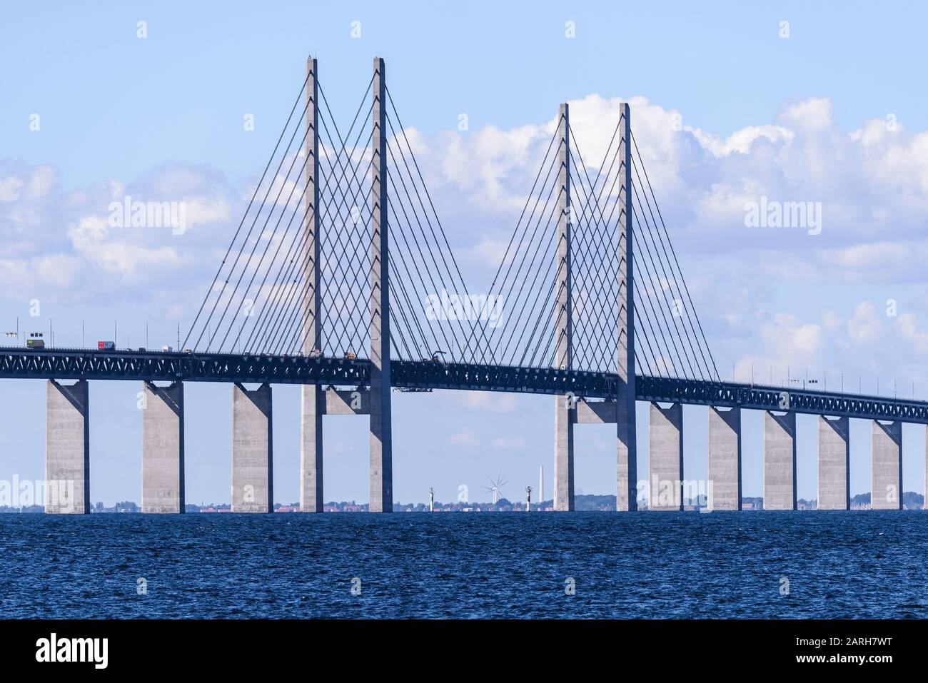Öresundbrücke zwischen Dänemark und Schweden Stock Photo