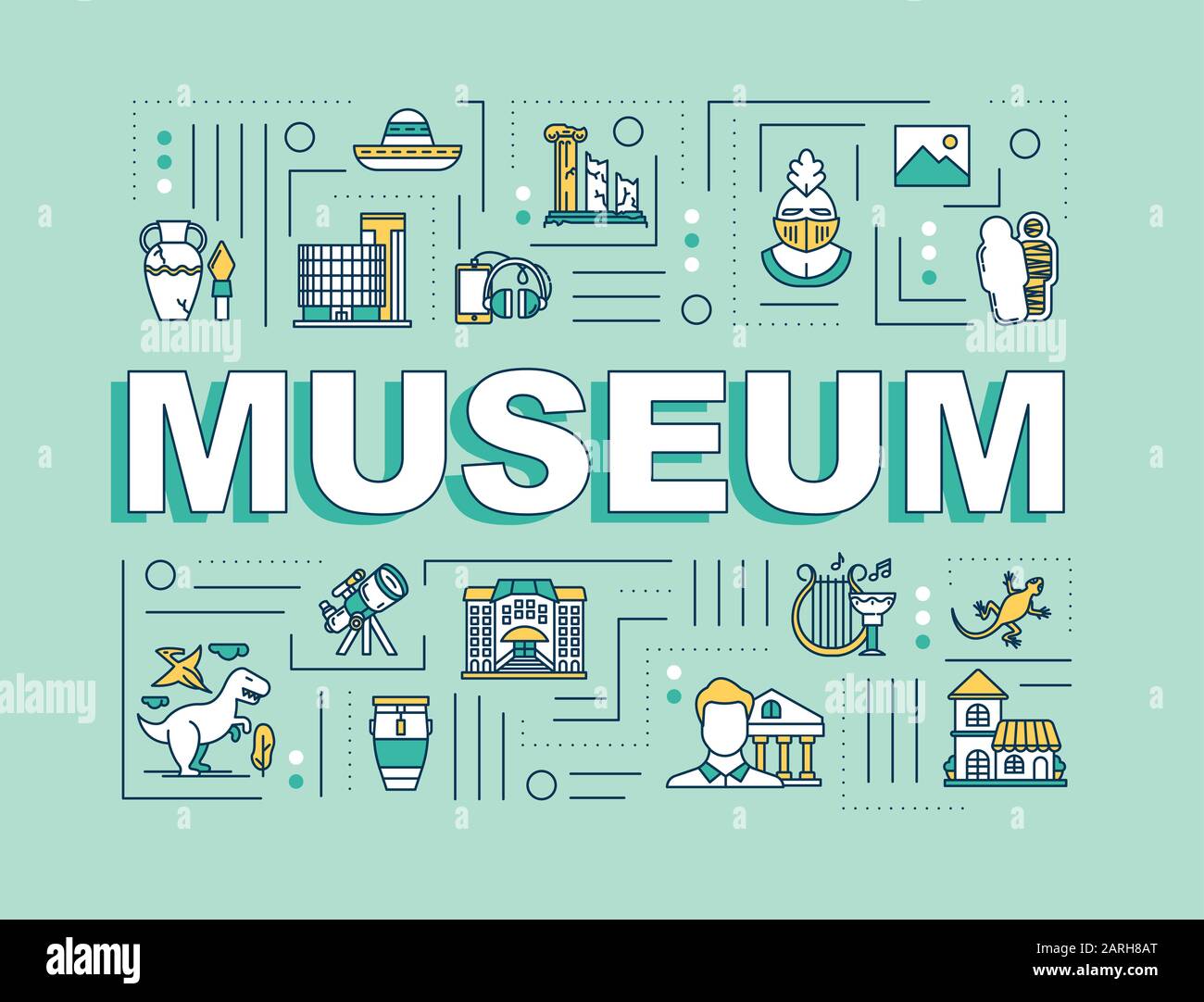 Museum Word Concepts Banner Historic Exhibition And Artifact