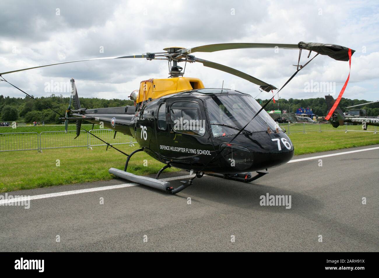 FLORENNES, BELGIUM - JUL 6, 2008: British Royal Air Force (RAF) Eurocopter AS-350BB Squirrel HT.1 helicopter from the Defence Helicopter Flying School Stock Photo