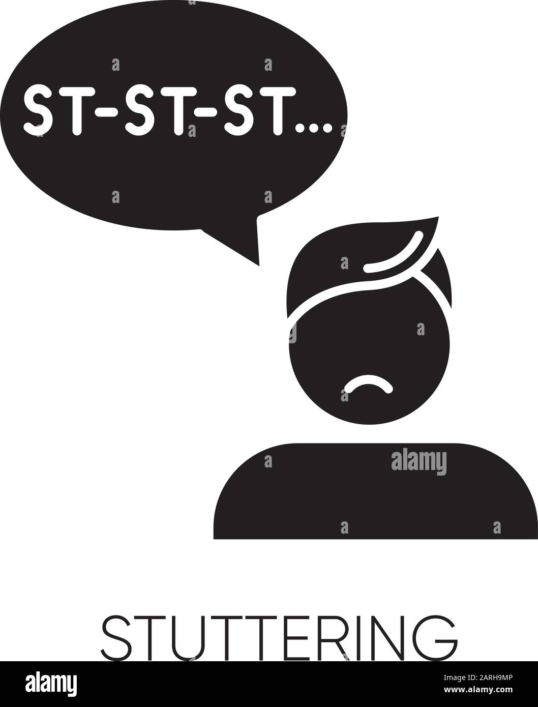 Stammering symptom Stock Vector Images - Alamy
