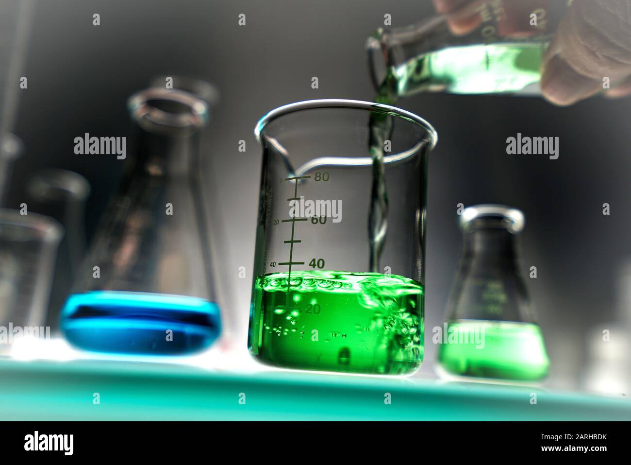 Montreal,Quebec,Canada,January 25,2020.Collection of laboratory testtubes and beakers. Montreal