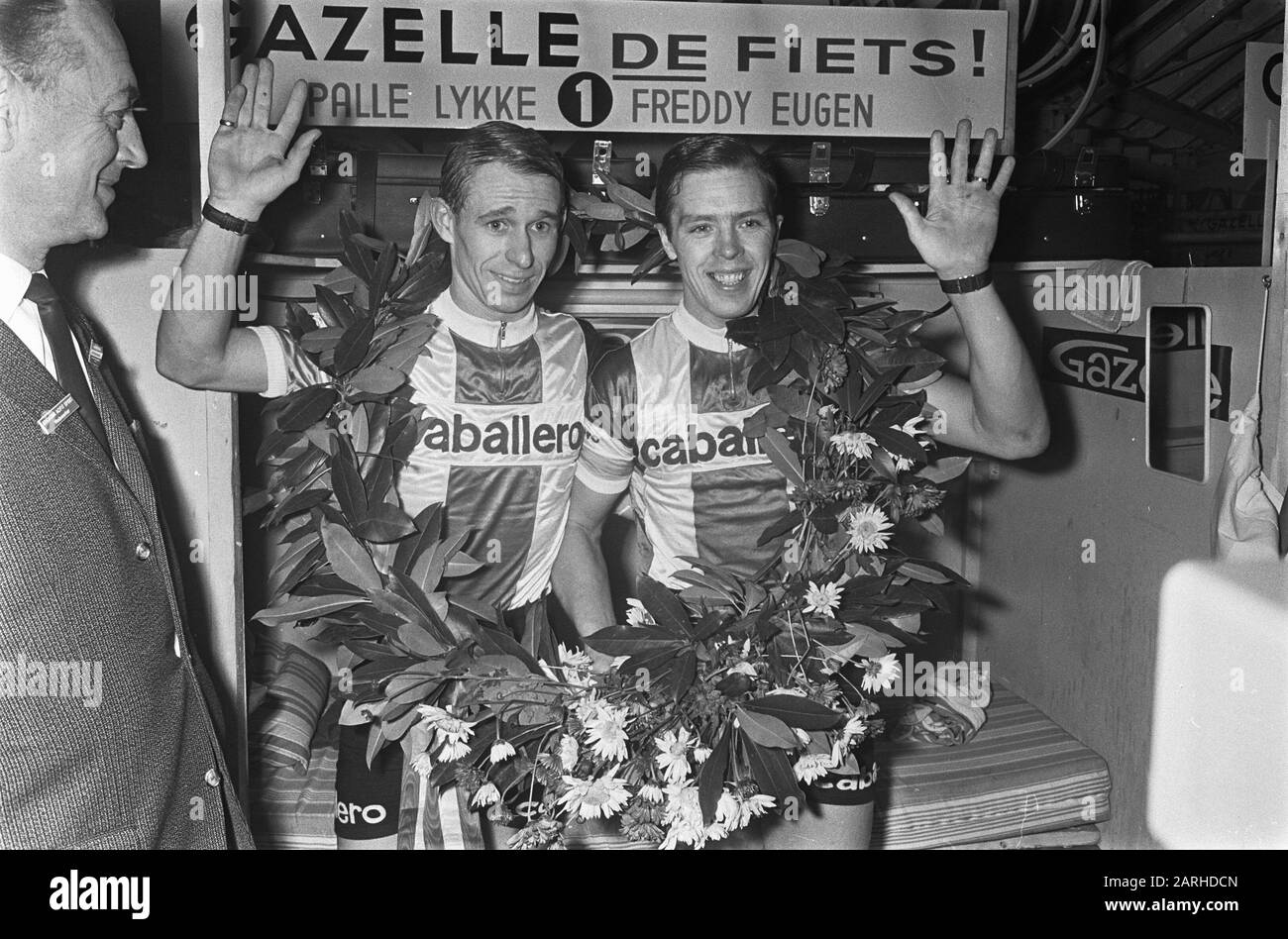 Sixday Amsterdam, winner Danish couple right Pallie Lykke and Freddy