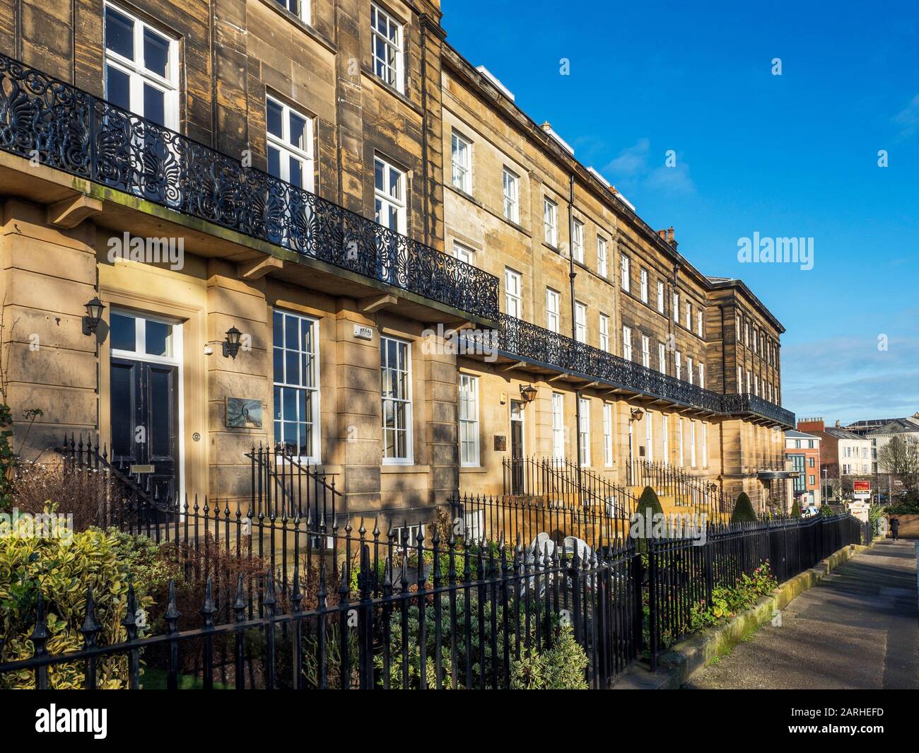 Belvoir Terrace listed buildings in The Crescent Scarborough North Yorkshire England Stock Photo